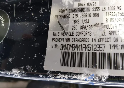 2023 Mazda Cx-30 2.5 S from USA, damaged, VIN 3MVDMBAM1PM512357